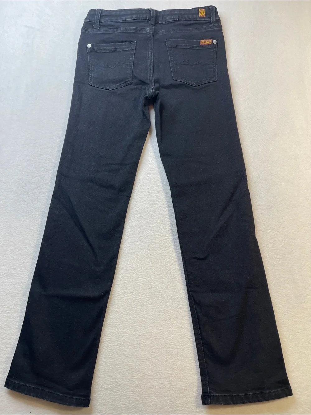 7 For All Mankind GIRLS SIZE 10  Black Straight-Leg Jeans